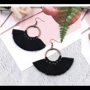 Tassel  earrings in Red,Black, Fuchsia, blue, Gray